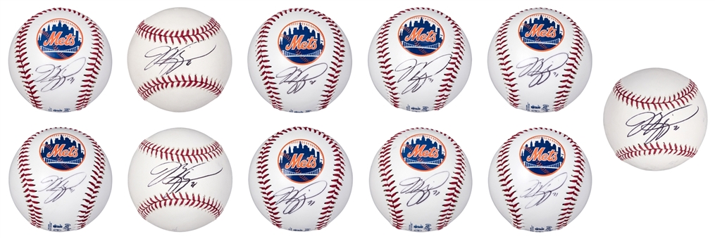 Lot of (11) Mike Piazza Single Signed Baseballs (JSA)